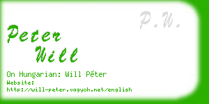 peter will business card